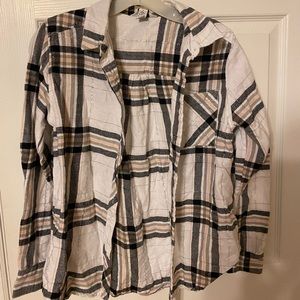 White,black & pink flannel